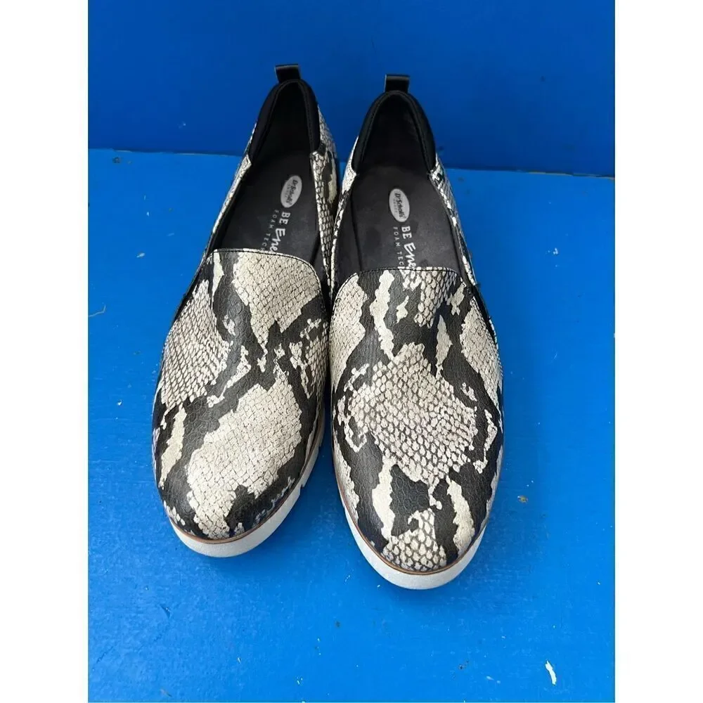 DR. SCHOLLS Snakeskin Print Be Free Energy Women’s Slip On Shoes Size 10